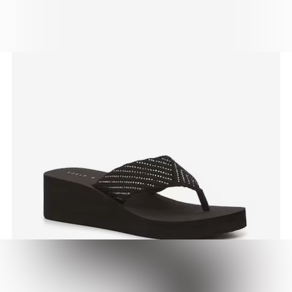 Kelly & Katie Shoes - Kelly & Katie sparkly wedge flip flops